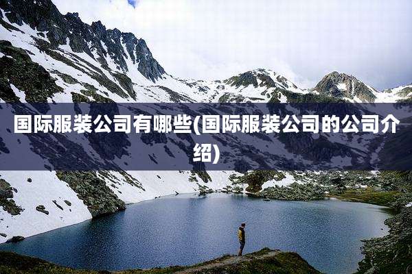 国际服装公司有哪些(国际服装公司的公司介绍)