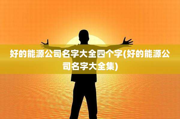 好的能源公司名字大全四个字(好的能源公司名字大全集)