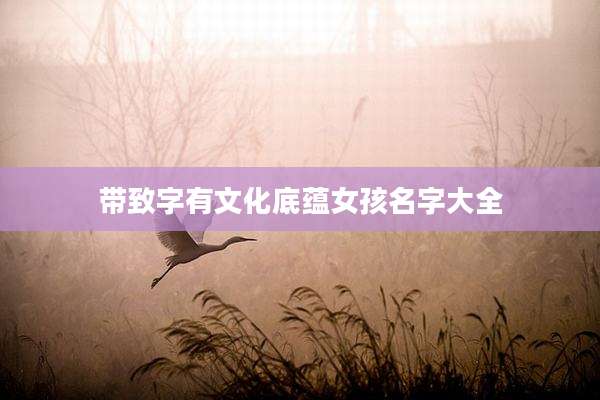 带致字有文化底蕴女孩名字大全