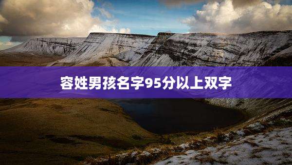 容姓男孩名字95分以上双字