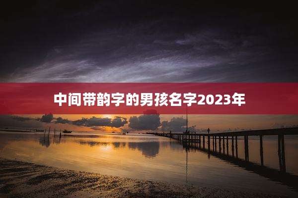 中间带韵字的男孩名字2023年