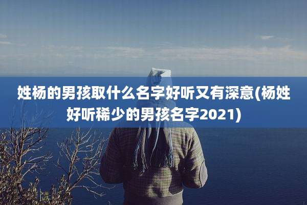 姓杨的男孩取什么名字好听又有深意(杨姓好听稀少的男孩名字2021)