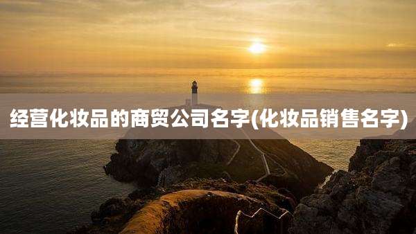 经营化妆品的商贸公司名字(化妆品销售名字)