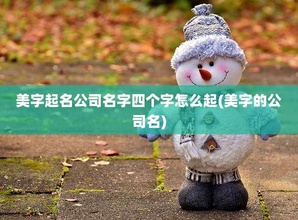 美字起名公司名字四个字怎么起(美字的公司名)