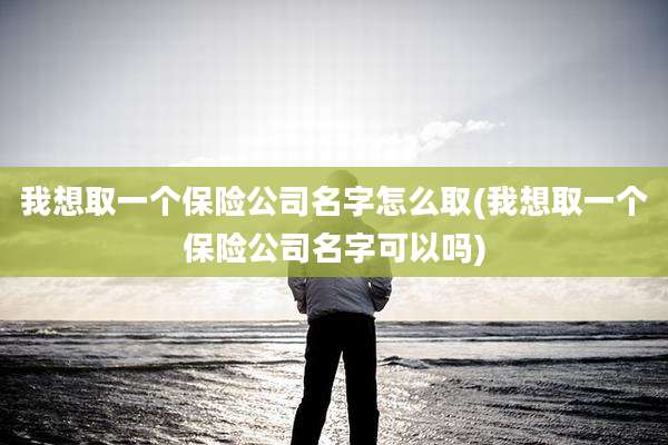 我想取一个保险公司名字怎么取(我想取一个保险公司名字可以吗)