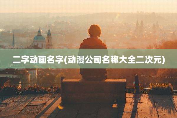二字动画名字(动漫公司名称大全二次元)