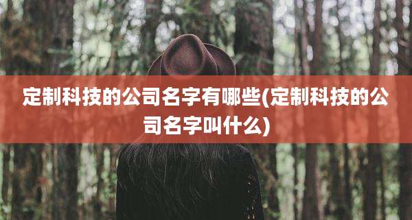 定制科技的公司名字有哪些(定制科技的公司名字叫什么)