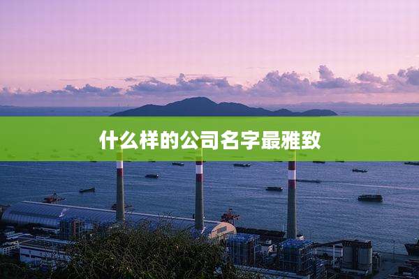什么样的公司名字最雅致