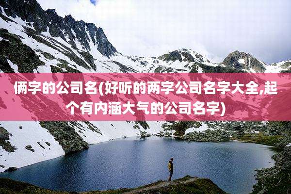 俩字的公司名(好听的两字公司名字大全,起个有内涵大气的公司名字)