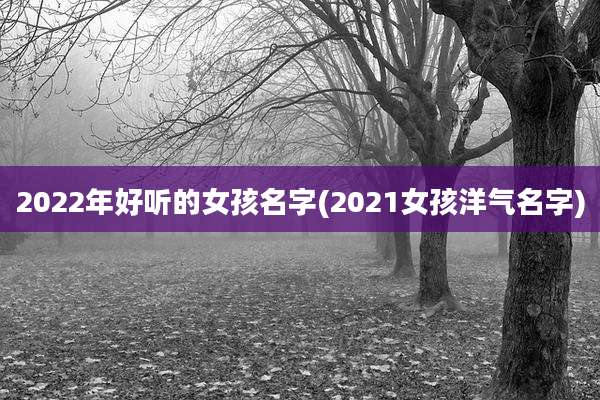 2022年好听的女孩名字(2021女孩洋气名字)