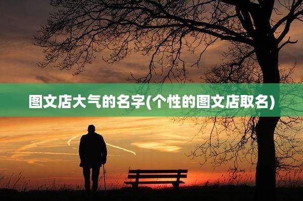 图文店大气的名字(个性的图文店取名)