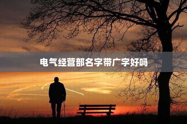 电气经营部名字带广字好吗