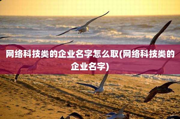网络科技类的企业名字怎么取(网络科技类的企业名字)