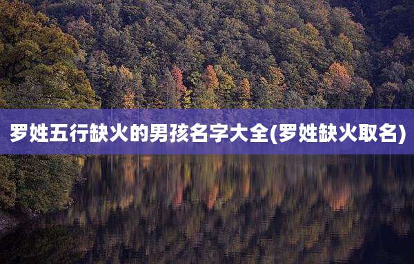 罗姓五行缺火的男孩名字大全(罗姓缺火取名)