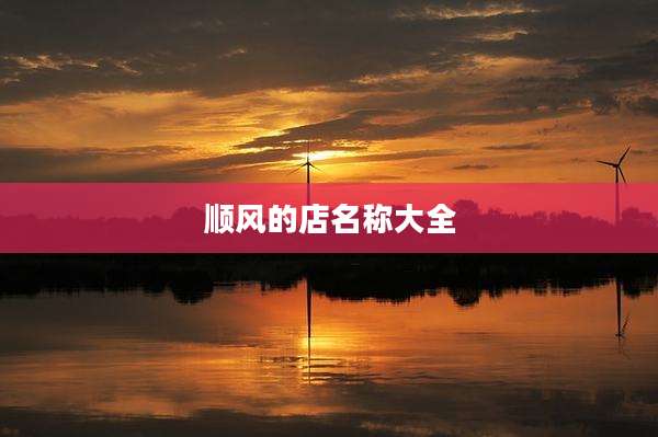 顺风的店名称大全
