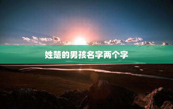 姓楚的男孩名字两个字