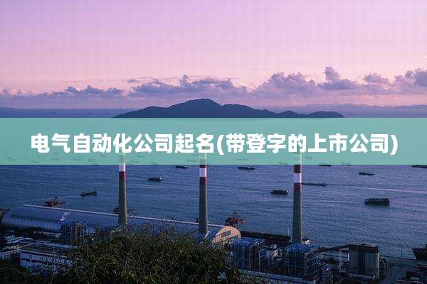 电气自动化公司起名(带登字的上市公司)