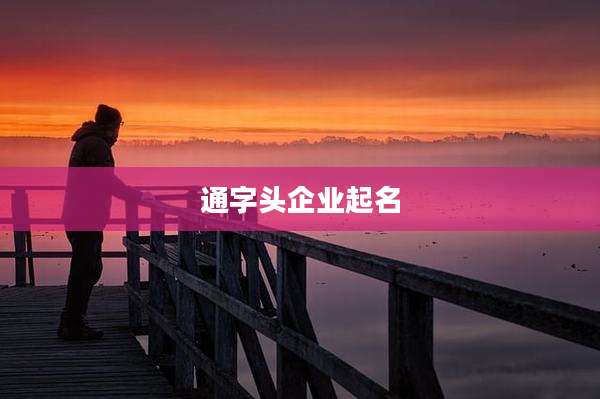 通字头企业起名