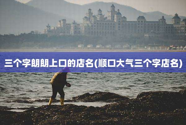 三个字朗朗上口的店名(顺口大气三个字店名)