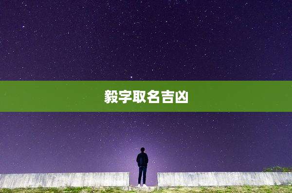 毅字取名吉凶