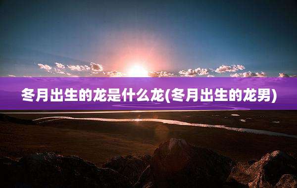 冬月出生的龙是什么龙(冬月出生的龙男)