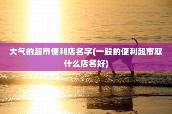 大气的超市便利店名字(一般的便利超市取什么店名好)