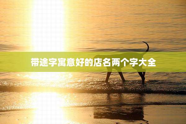 带途字寓意好的店名两个字大全