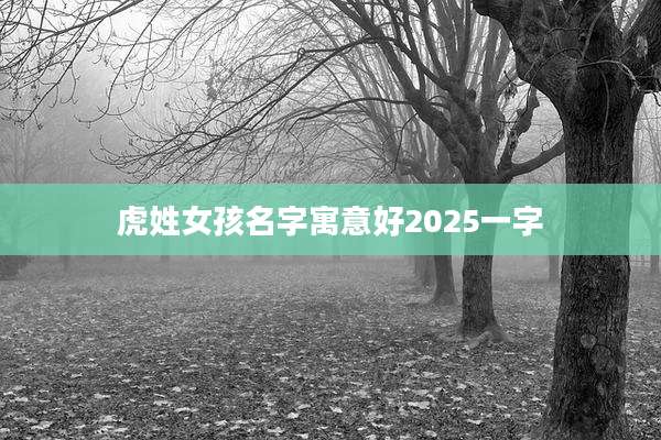 虎姓女孩名字寓意好2025一字