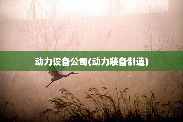 动力设备公司(动力装备制造)
