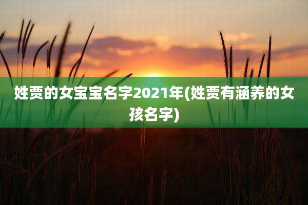 姓贾的女宝宝名字2021年(姓贾有涵养的女孩名字)