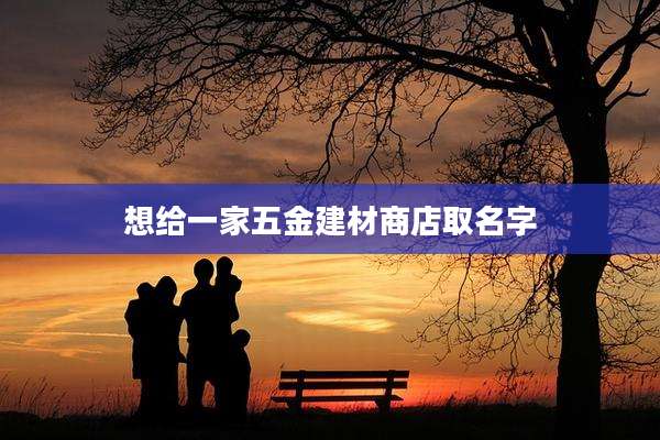 想给一家五金建材商店取名字