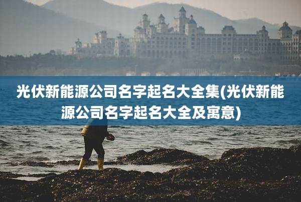 光伏新能源公司名字起名大全集(光伏新能源公司名字起名大全及寓意)