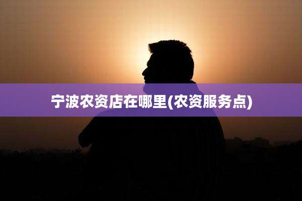 宁波农资店在哪里(农资服务点)