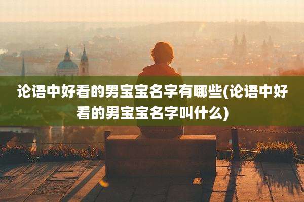 论语中好看的男宝宝名字有哪些(论语中好看的男宝宝名字叫什么)