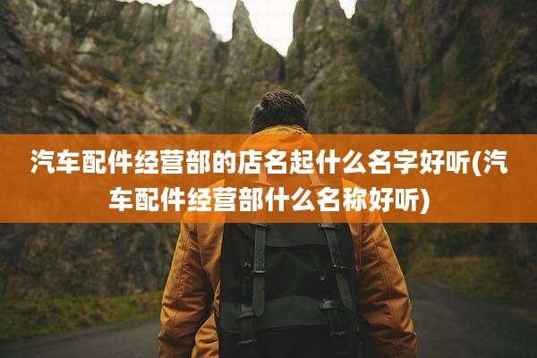 汽车配件经营部的店名起什么名字好听(汽车配件经营部什么名称好听)
