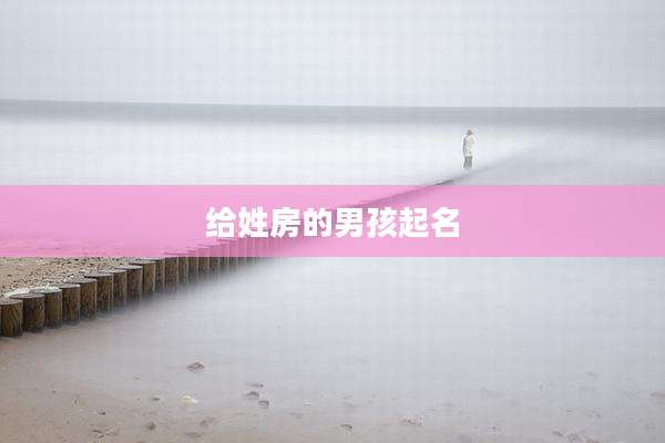 给姓房的男孩起名