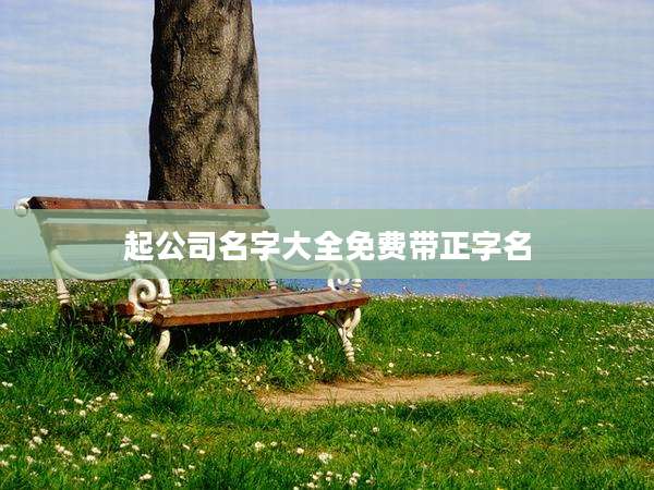 起公司名字大全免费带正字名