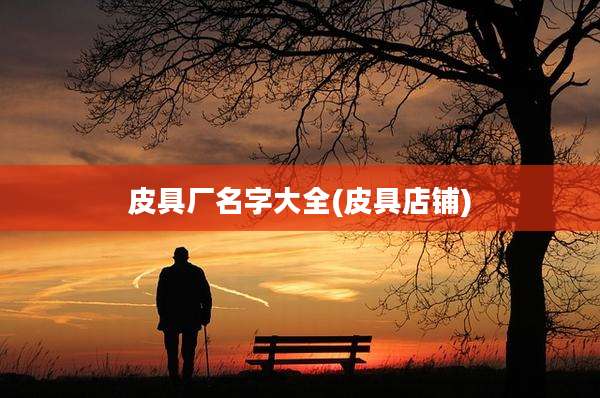 皮具厂名字大全(皮具店铺)
