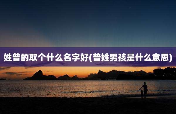 姓普的取个什么名字好(普姓男孩是什么意思)