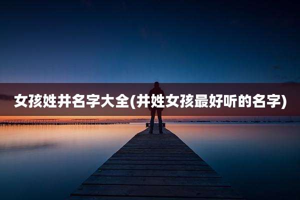 女孩姓井名字大全(井姓女孩最好听的名字)