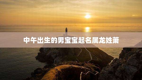 中午出生的男宝宝起名属龙姓萧