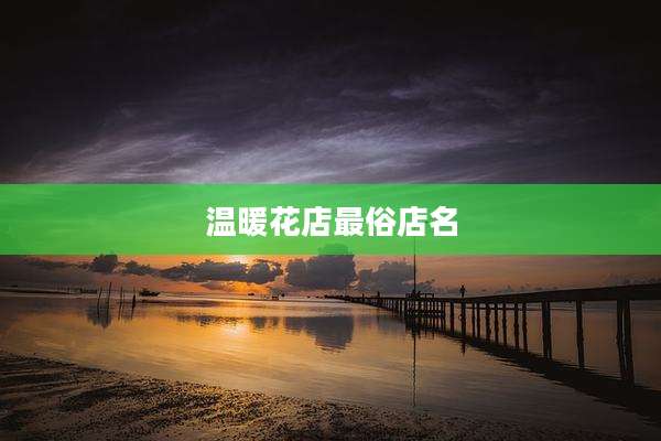 温暖花店最俗店名