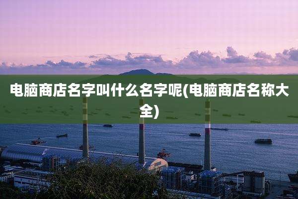 电脑商店名字叫什么名字呢(电脑商店名称大全)