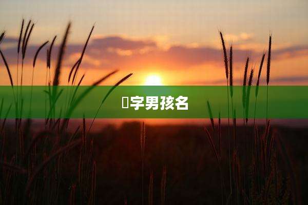 炘字男孩名