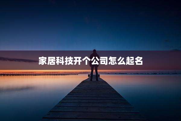 家居科技开个公司怎么起名