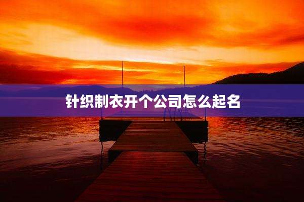 针织制衣开个公司怎么起名
