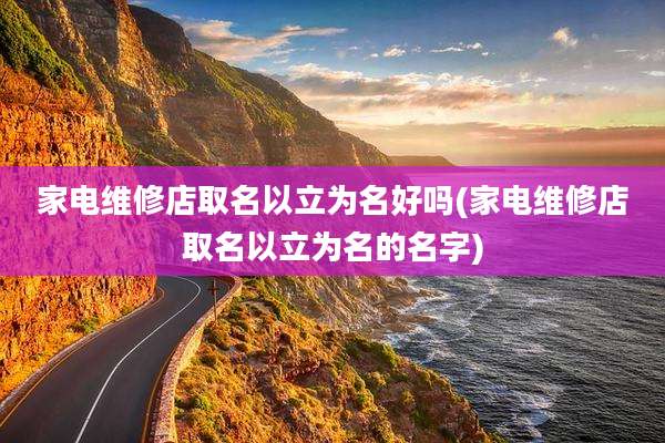 家电维修店取名以立为名好吗(家电维修店取名以立为名的名字)