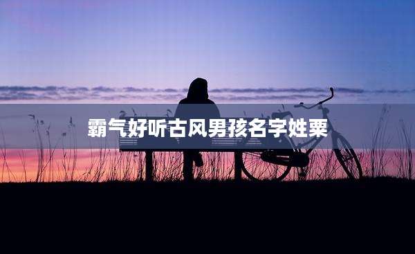 霸气好听古风男孩名字姓粟