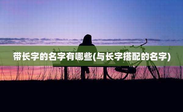 带长字的名字有哪些(与长字搭配的名字)