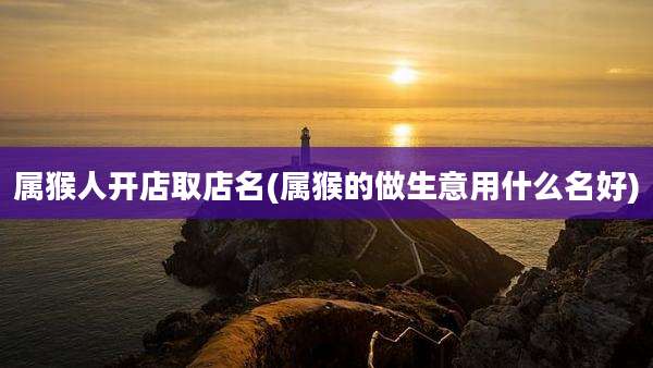 属猴人开店取店名(属猴的做生意用什么名好)